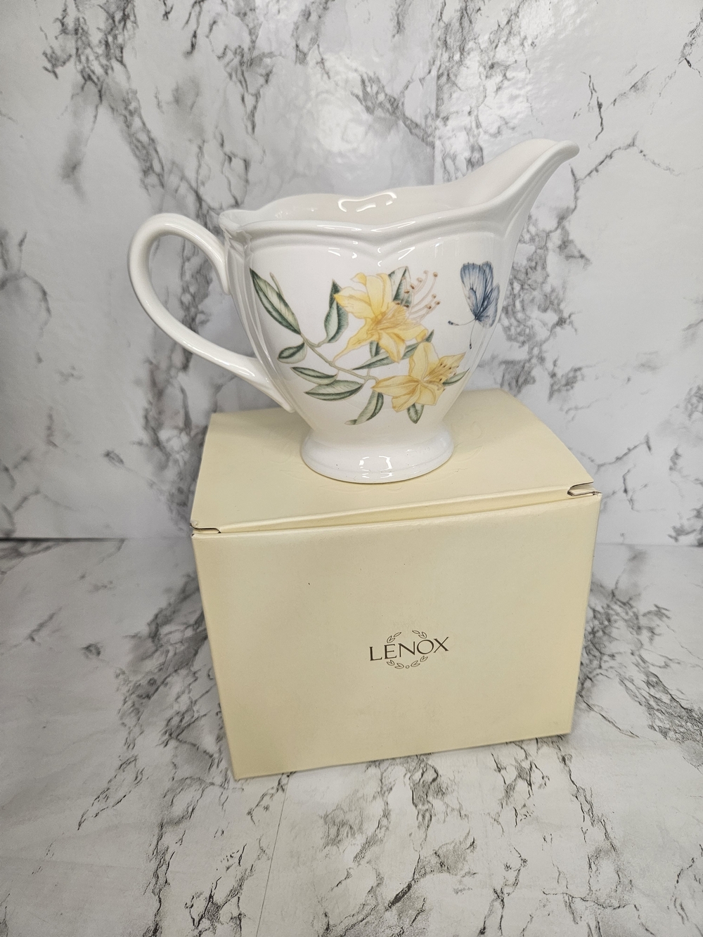 Lenox Butterfly Meadow creamer pitcher in its original box.